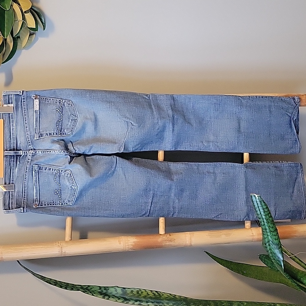 7 For All Mankind Bootcut Mid Rise Embroidered Pocket Jeans